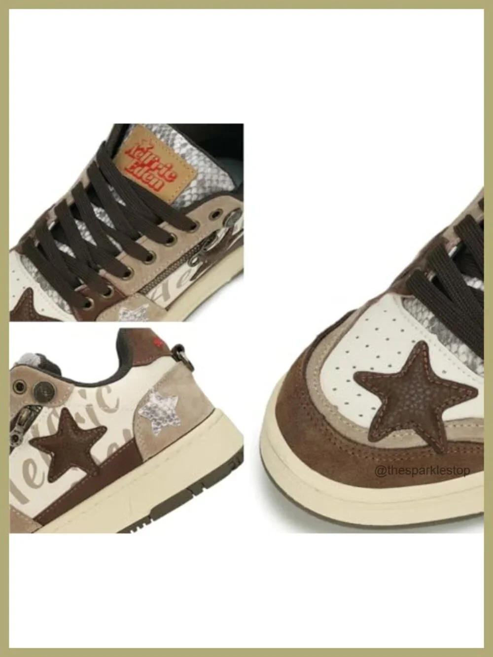 Leather & Suede Platform Sneakers Color Blocking Patchwork Lace-up Skate Shoes